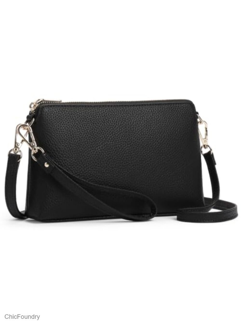 Small PU Leather Crossbody Bag RFID Wristlet Clutch Wallet